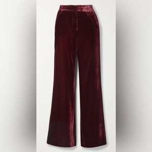 Veronica beard mid-rise slim fit flares trouser with side pin stripe size 4